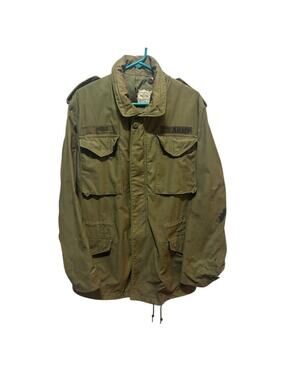 Vintage US Army M65 Field Jacket Mens Small Long Olive Green Cold Weather Alpha